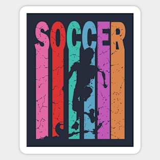 Soccer - Football - Retro Typographic Design Sticker